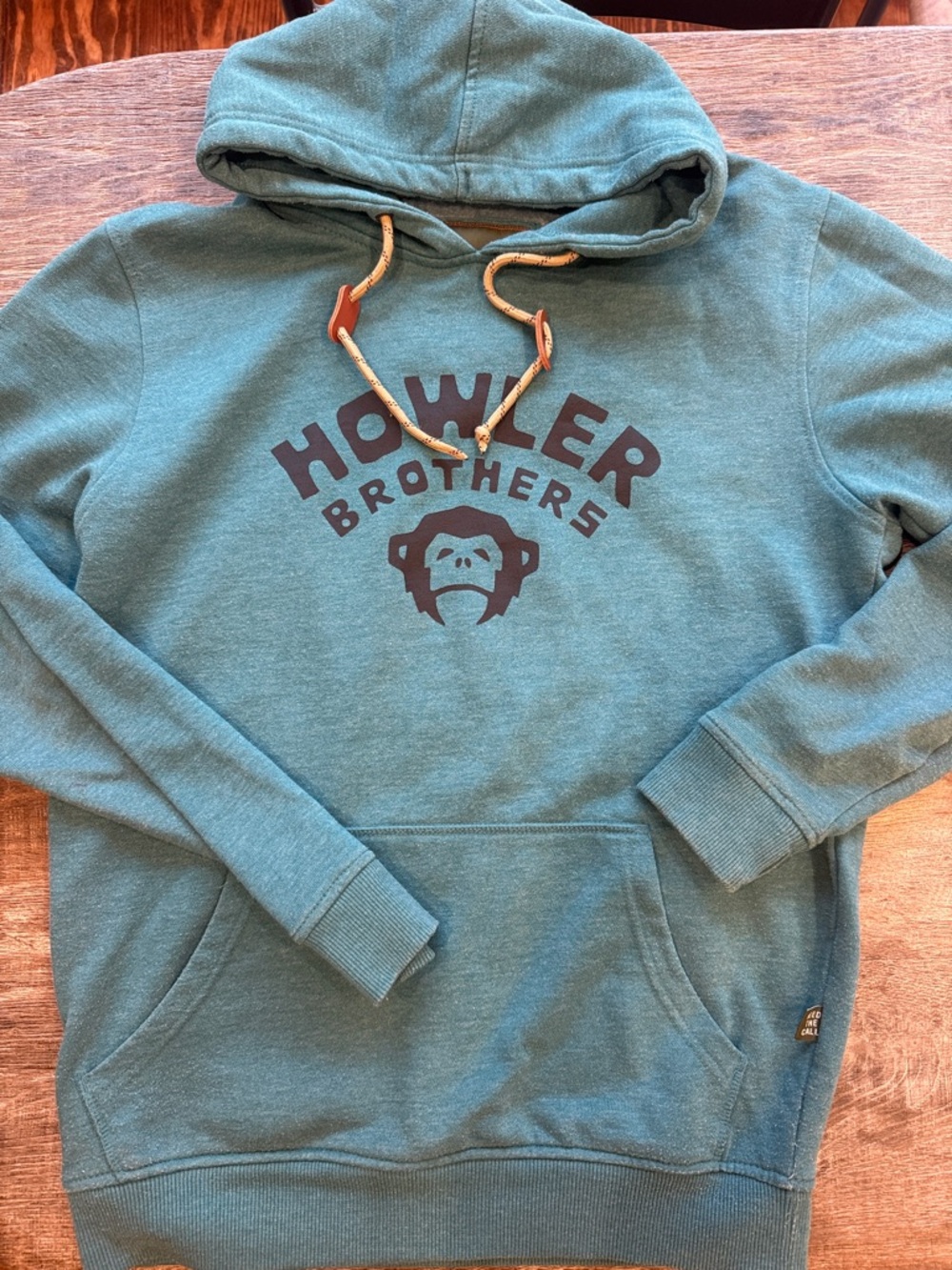 Howler Brothers Teal Pullover Hoodie with Logo size small